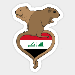 Gerbil Iraq (Light) Sticker